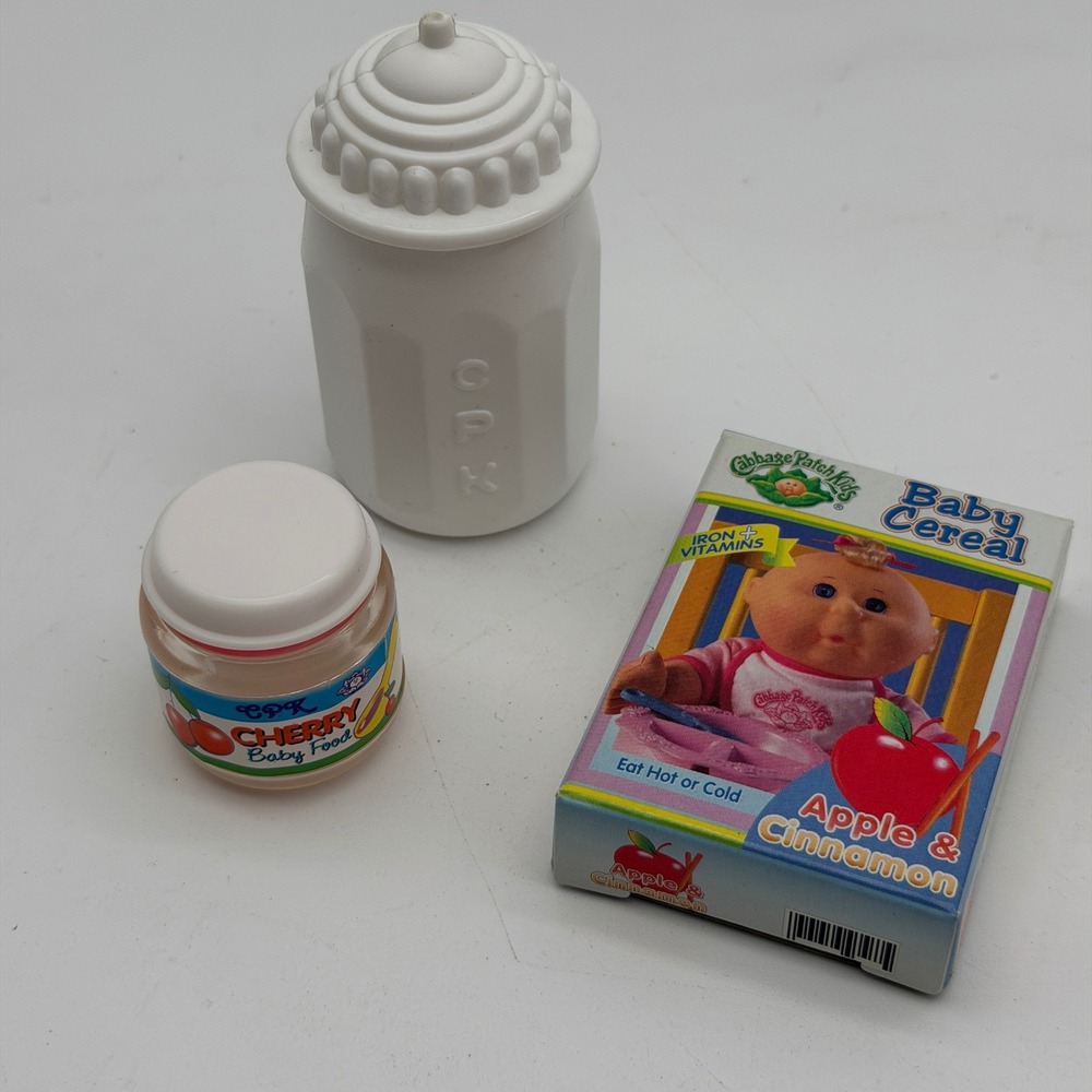 Vintage Cabbage Patch Kids Doll Food Accessories Bottle Cereal Cherry Jar CPK - Picture 8 of 8